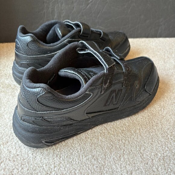 New Balance 927 Men's Walking Shoes Size 9.5 Dual Strap Black Leather MW927VK - Picture 1 of 7